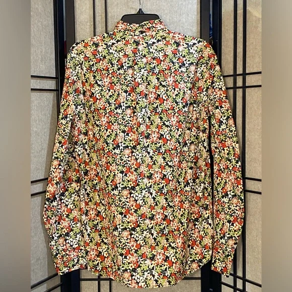Re-imagined By J Crew Button Collared Shirt floral long sleeve Mens Organic - Picture 2 of 9